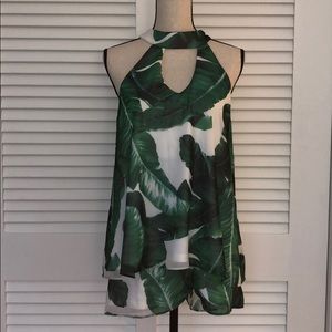 Judith March banana leaf romper M